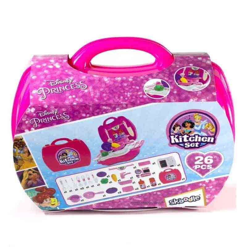 Disney Princess Kitchen Set Non Toxic Plastic Playset Toy Best Gift Kitchen Suitcase for Kids