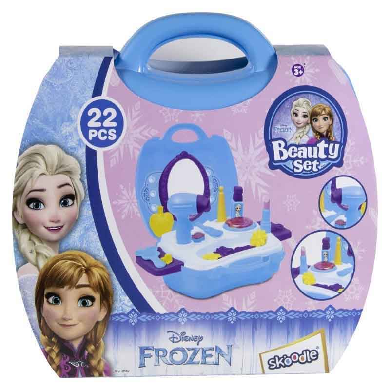 Skoodle Disney Frozen Beauty Set Toy with Cute Little Portable Carry Case Gift for Your Girl with 22 Pieces for Kids