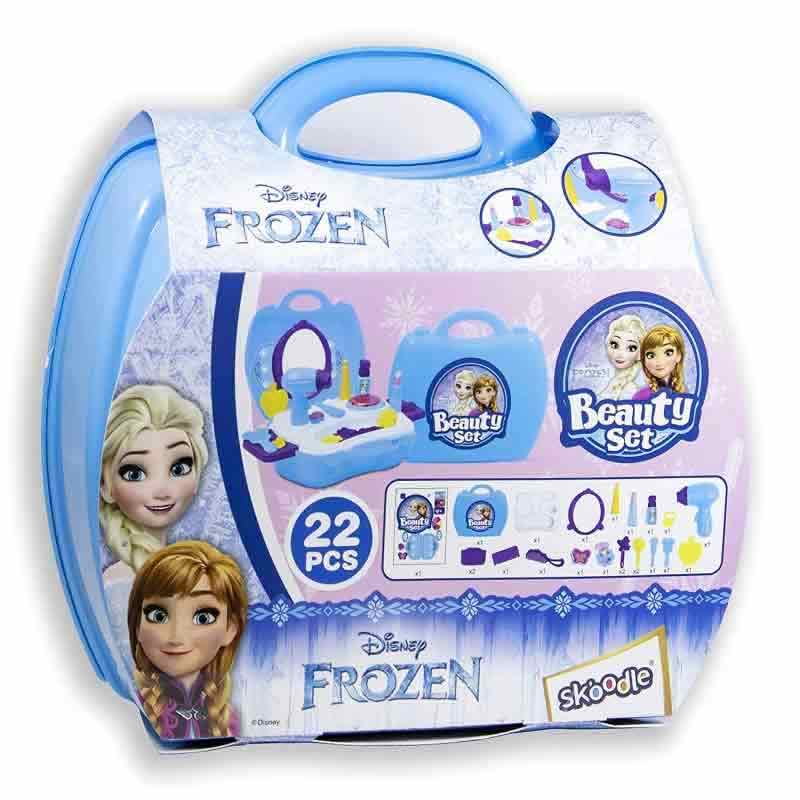 Skoodle Disney Frozen Beauty Set Toy with Cute Little Portable Carry Case Gift for Your Girl with 22 Pieces for Kids