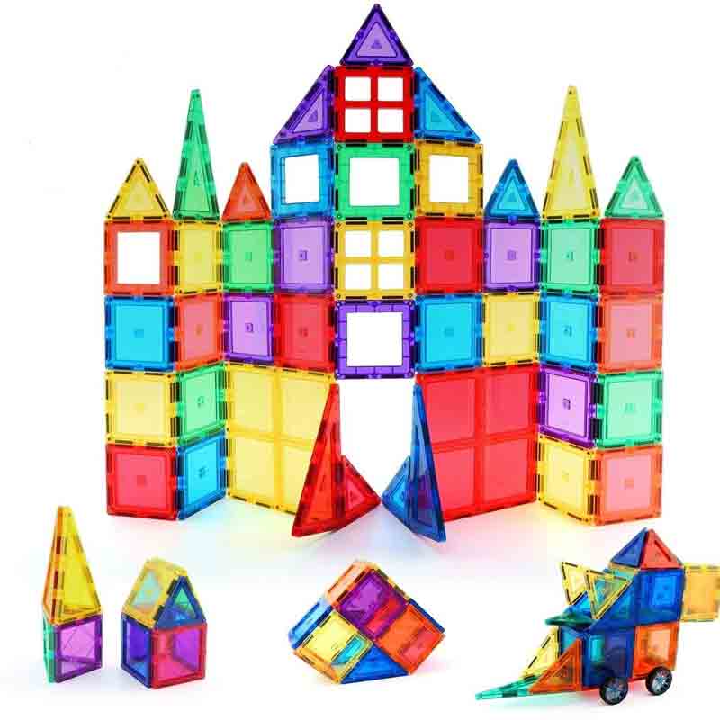 Magnetic Tiles 50 Pcs Building Block Constructing and Creative Learning Toy for Kids