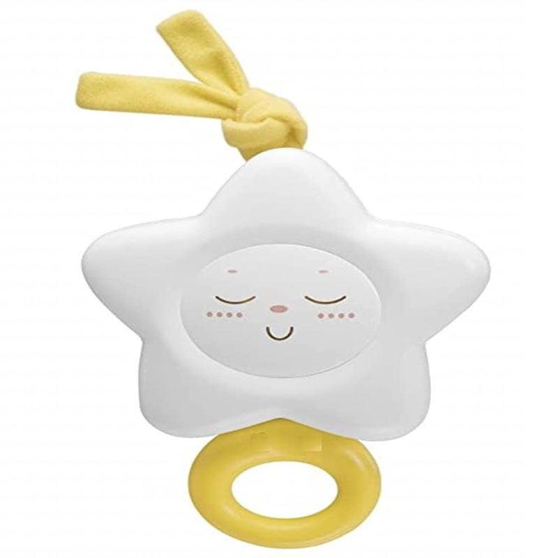 Kipa Melodious White Star Musical Cot Toys with Soft Rounded Shapes for New Born Babies