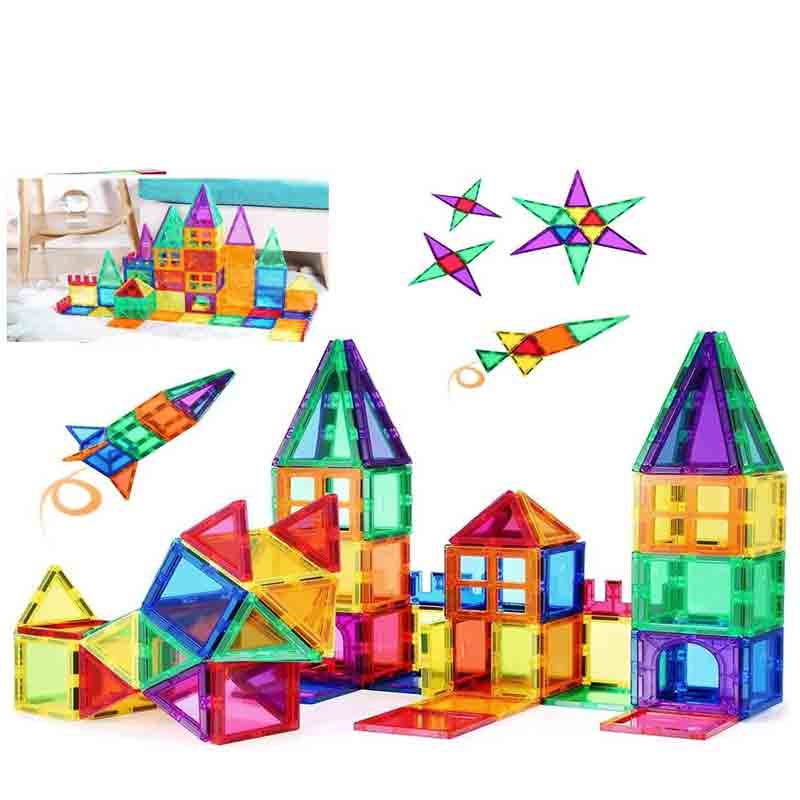 Magnetic Tiles 28 Pcs Building Block Constructing and Creative Learning Toy for Kids