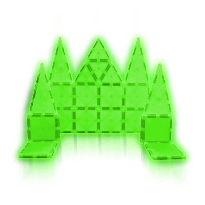 Glow Track Magnetic Tiles 28 Pcs Building Block Constructing and Creative Learning Toy for Kids