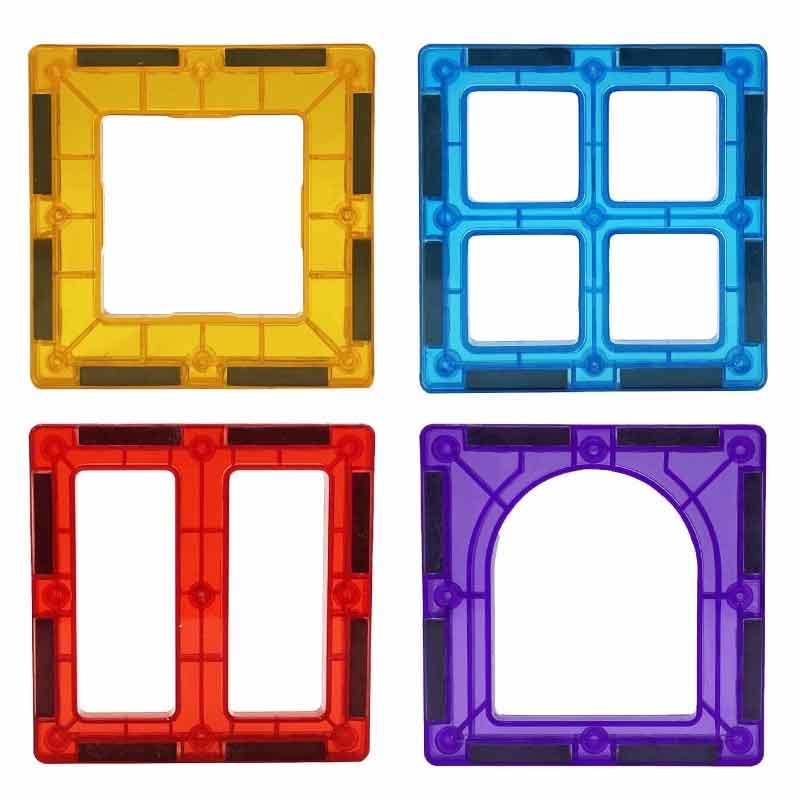 Magnetic Tiles 16 Pcs Window Building Block Constructing and Creative Learning Toy for Kids