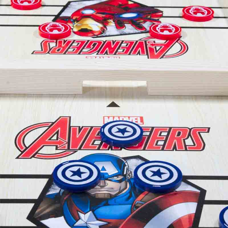 Skoodle Marvel Avenger Sling Puck Game Board String Hockey Toy Portable Table Interactive Desktop Board Game for Kids & Adults