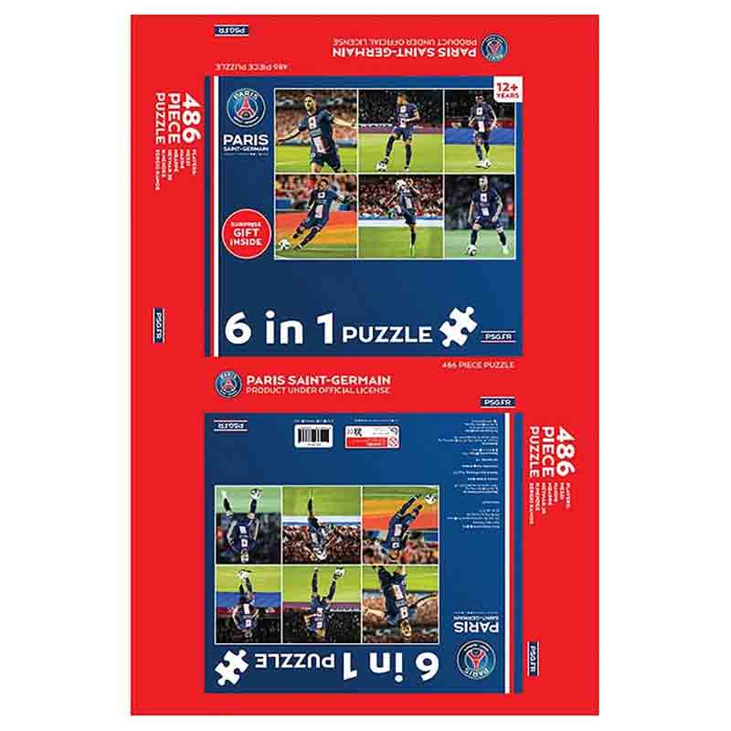 Paris Saint Germain 6 in 1 Jigsaw Puzzles Games Educational & Creative Learning Toys for Kids