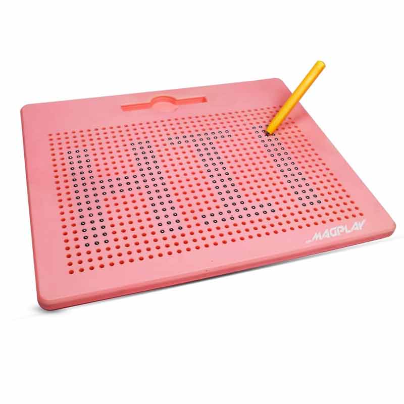 Kipa 782 Magnetic Balls Drawing Slate Board Educational Toy Sketch Pad Draw Freely Doodle Pad Biggest in Size with High Class Plastic Pink Color for Kids