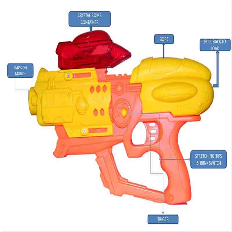 Absolute Fire 2 in 1 Water Crystal Bombs and Soft Bullets Guns & Darts Gun Toy with 10 Soft Bullets for Kids Boys & Girls