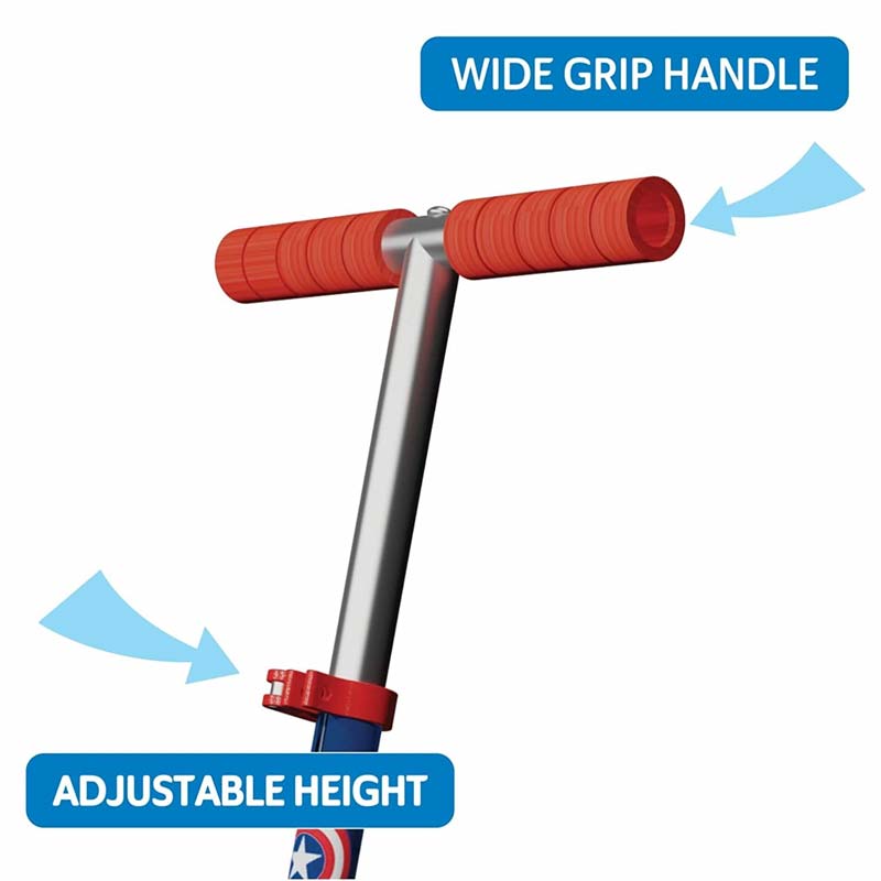 Marvel Avenger 2 Wheel Kick Scooter Foldable & Height Adjustable Slip Resistant Deck Scooter for Kids