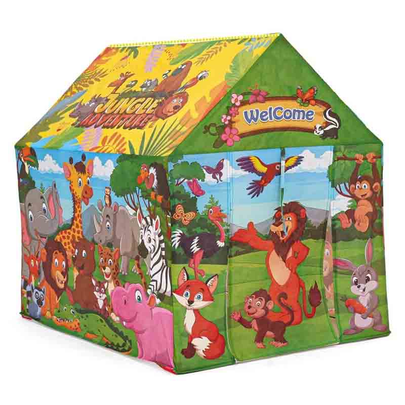 Jungle Adventure Big Size Colorful Jungle Adventure Play Tent House Playset with LED Lights for Kids Girls and Boys