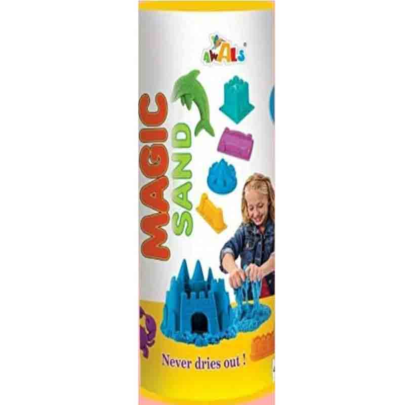 Kinetic Miracle Magic Moving Activity Sand 400 GM Clay with Multiple Molds Non Stick Indoor Outdoor Sand Art & Craft for Kids Assorted Color