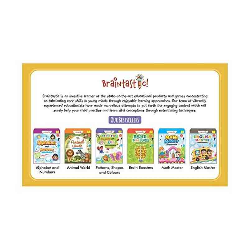 Braintastic Educational Game/Toys: Combo of Brain Booster & Math Master Write & Wipe Reusable Activity Sheets with Free Puzzle for Kids 5+ Years Age