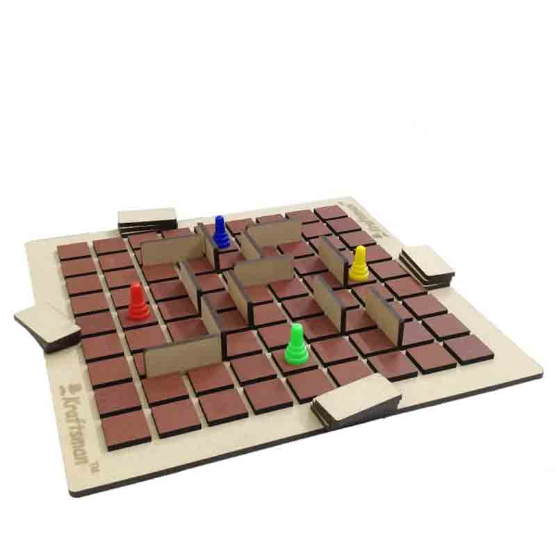 Kraftsman Wooden Corridor Board Game Real-time Maze Game 2-4 Players for Kids & All Age Groups