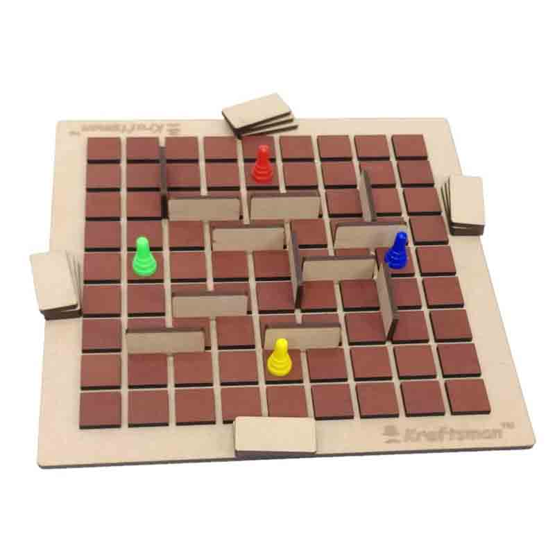 Kraftsman Wooden Corridor Board Game Real-time Maze Game 2-4 Players for Kids & All Age Groups