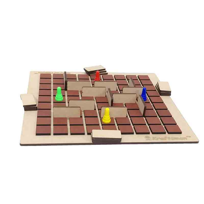 Kraftsman Wooden Corridor Board Game Real-time Maze Game 2-4 Players for Kids & All Age Groups