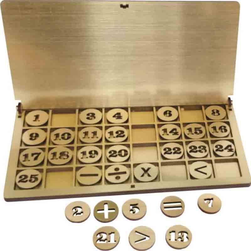 Kraftsman Wooden Portable Maths Number Counting Learning Game Educational Montessori Games  (Multicolor)