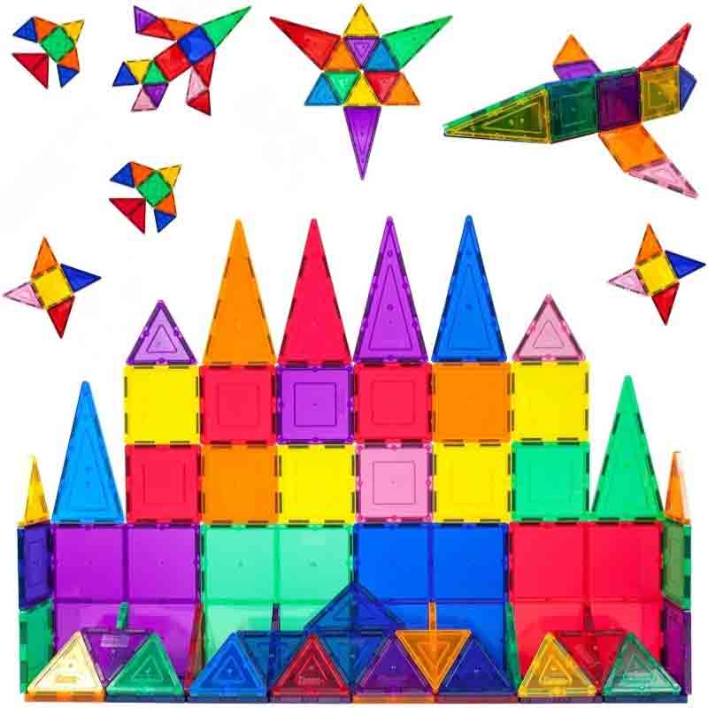 40 Pcs Magnetic Tiles Made in India Building Block Constructing and Creative Learning Educational Next Generation Multicolor STEM Toy for Kids Age 3+