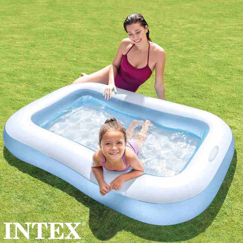 Intex Inflatable Rectangular Pool, Multi Color