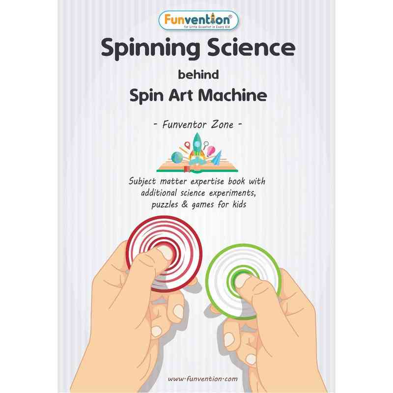 Funvention- for Little Scientist in Every Kid Spin Art Machine DIY STEM Learning Kit, 8+ Yrs