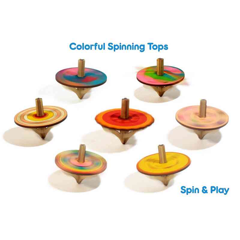 Funvention- for Little Scientist in Every Kid DIY Spinning top Kits (Solar System)-Pack of 12 Multi Color for kid 5-15 Years