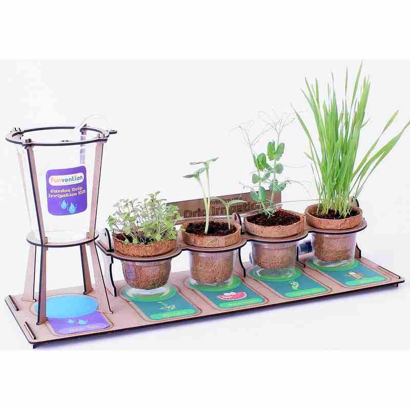 Funvention Garden Drip Irrigation & Jurassic Garden Sprinkler Irrigation DIY STEM Learning Kit for Kids 4-12 Years