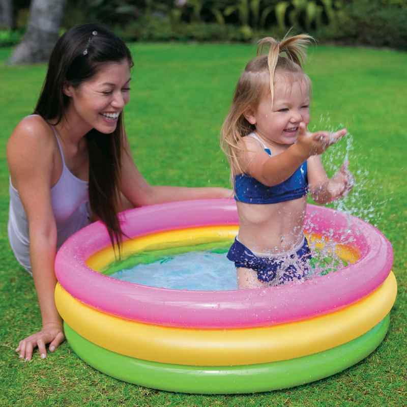 Intex Inflatable Kids Bath Tub, 3 Ft (Multicolor) for 4-10 Years