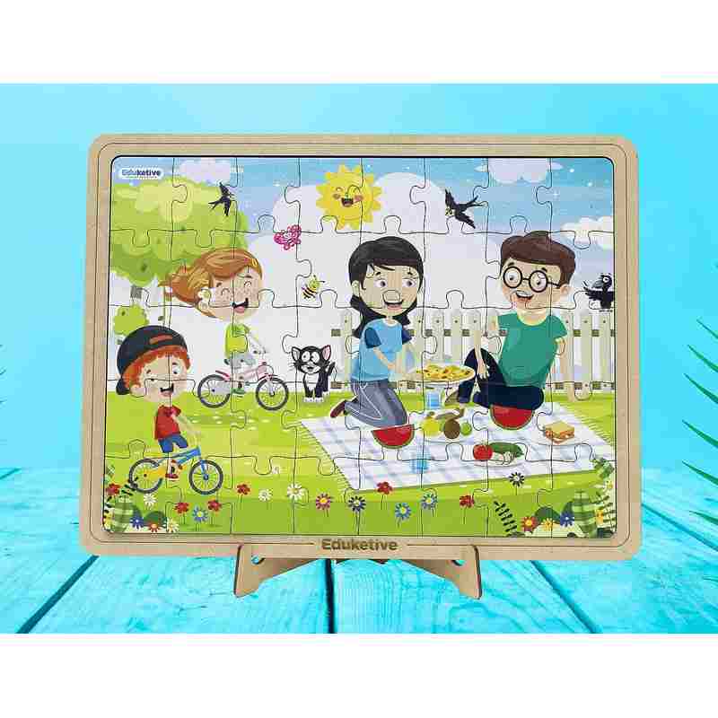 Eduketive Puzzle Decor The Family Decorative 40 Pieces Jigsaw Puzzle with Stand Kids Age 3-9 Years
