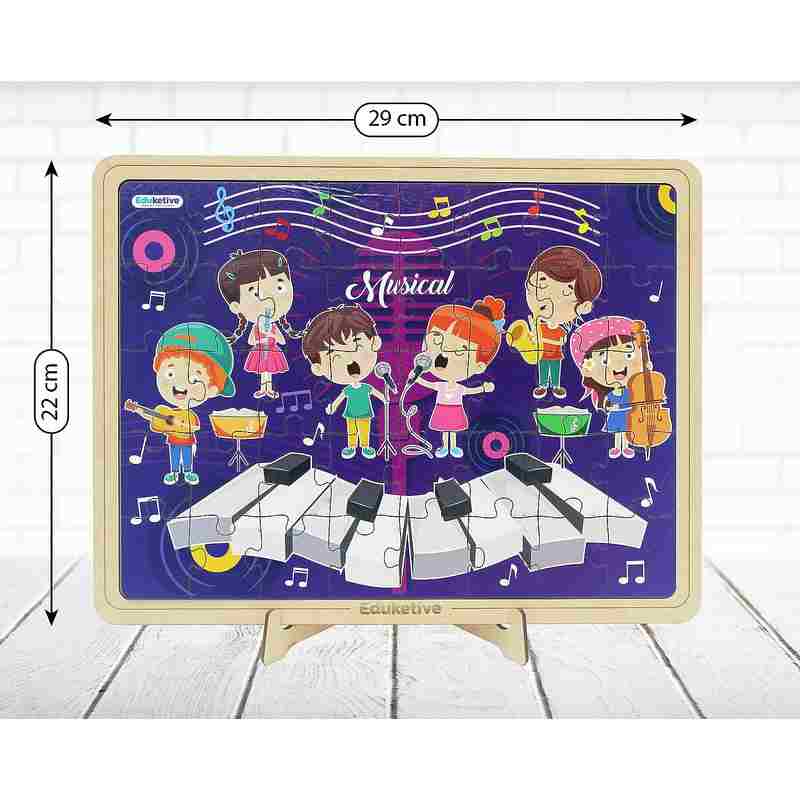 Eduketive Puzzle Decor The Musical Decorative 40 Pieces Jigsaw Puzzle with Stand Kids Age 3-9 Years Preschool