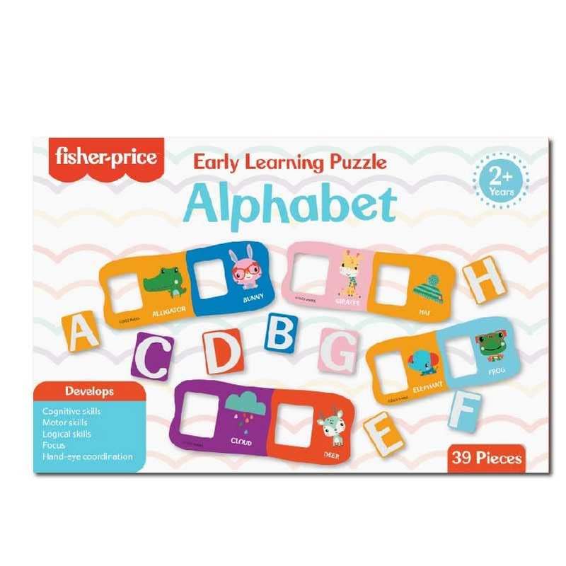 Fisher-Price Early Learning Alphabets Puzzles - 39 Pieces Alphabet Matching Puzzles for Kids 2-8 Years
