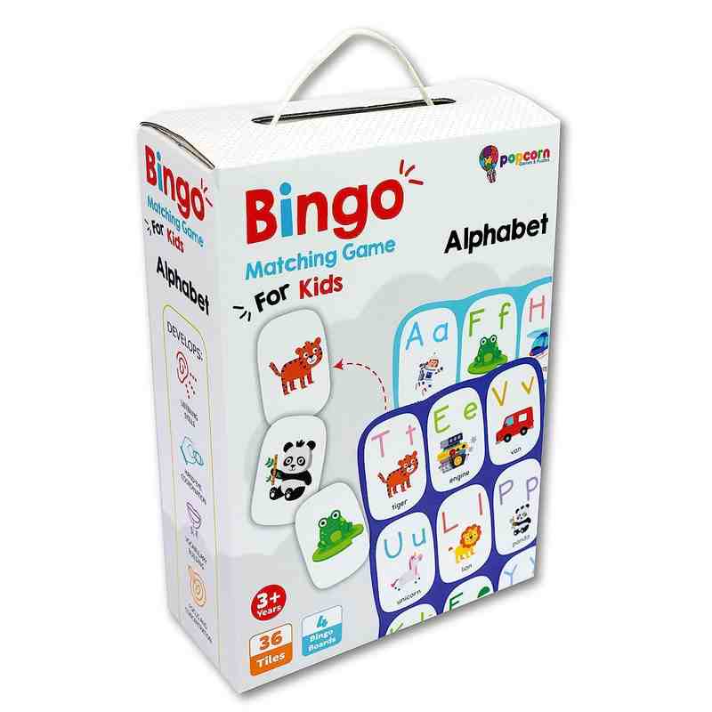 Braintastic Bingo Matching The Game Preschool Learning & Educational Board Game Puzzle Toys for Kids 3-12 Years (Alphabet)