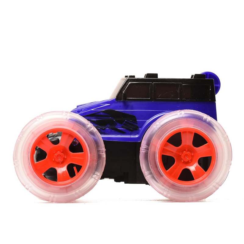 Braintastic 4x4 Off-Road Acrobat Hummer Rechargeable Remote Control RC Acrobatic 360 Degree Stunt Function Twisting Car with 5D Colorful Lights & Music Toys for Kids 5-15 Years (Purple Red )
