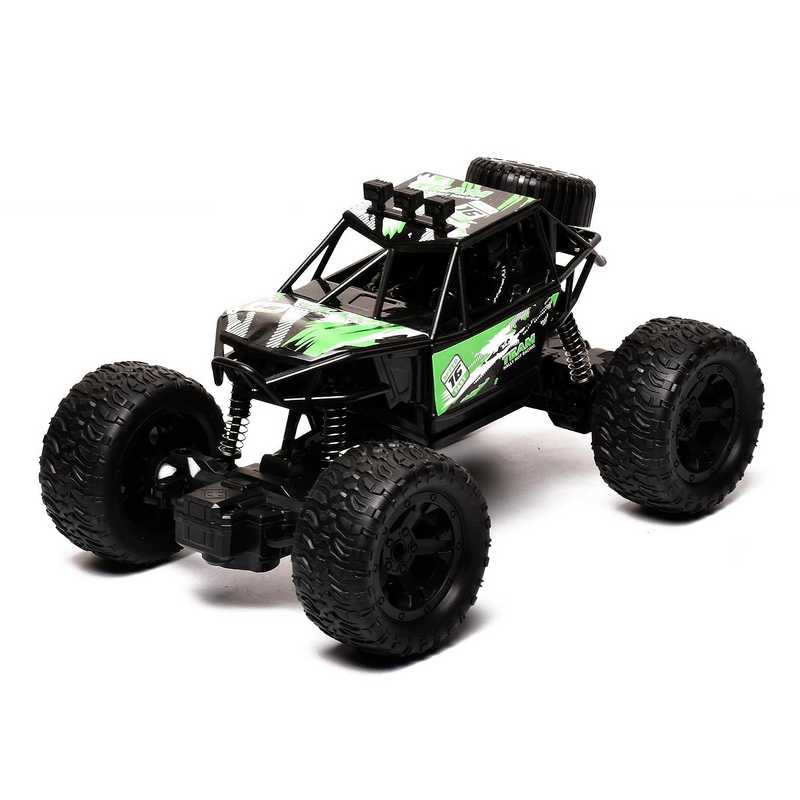 Braintastic Rock Climbing RC Cart Off-Road Rock Crawler Truck Vehicle 2.4ghz 2wd 1: 20 Radio Remote Control Car Toys for Kids 5-15 Years (Green)