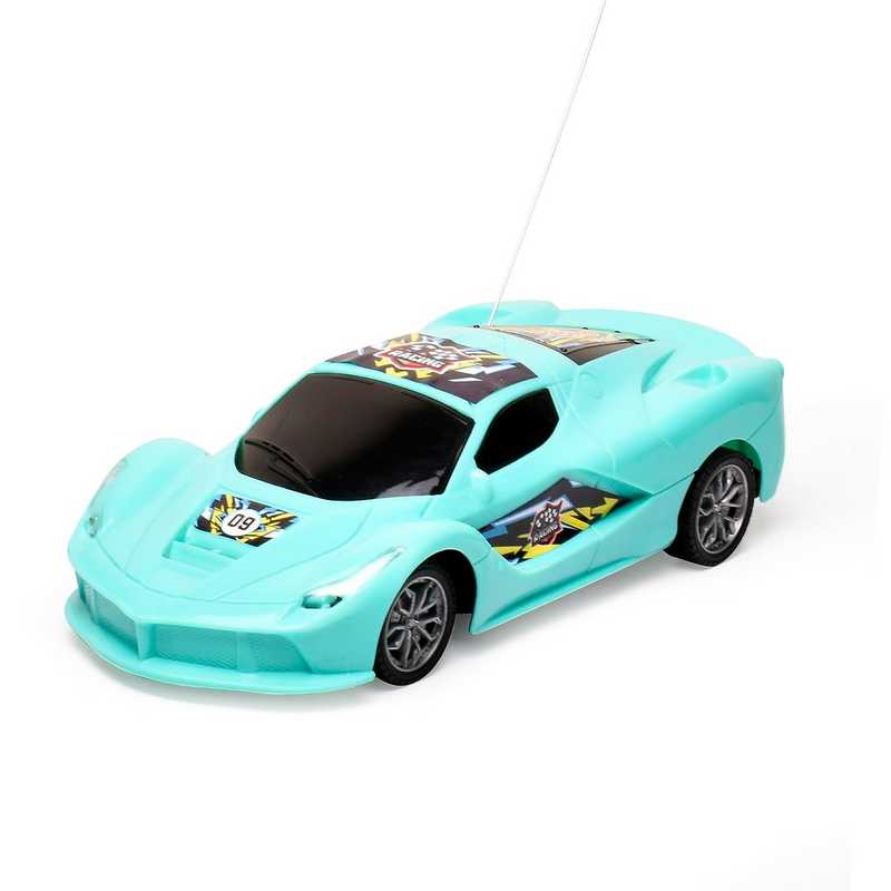 Braintastic Rechargeable Remote Control Racing Car High Speed Racing Sports Car with LED Headlights 1: 18 Scale Fast RC Vehicle Toy for Kids 6-15 Years (Green)