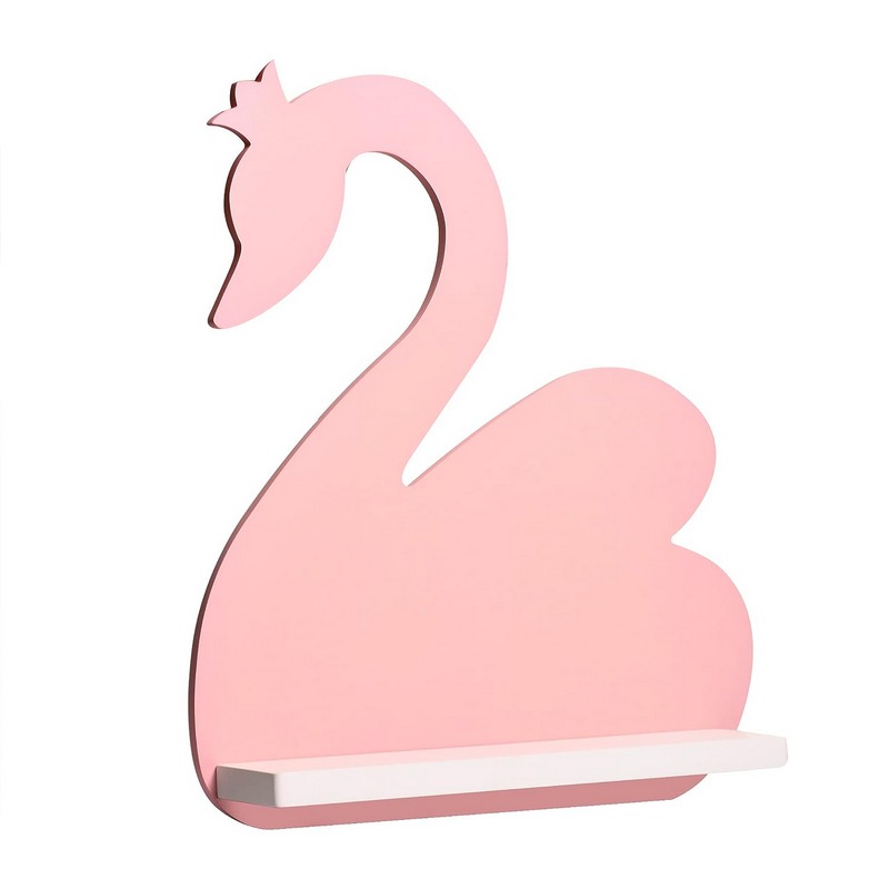 Spaceture Engineered Wood Wall Mounted Angel White (Swan Pink01)