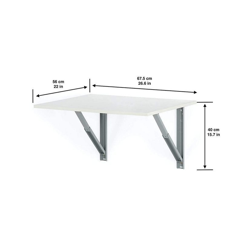 Spaceture Engineered Wood Study Table/Office Table/Laptop Table/Work/Dining Table -100% Made in India (White Glossy, 67.5 * 56)