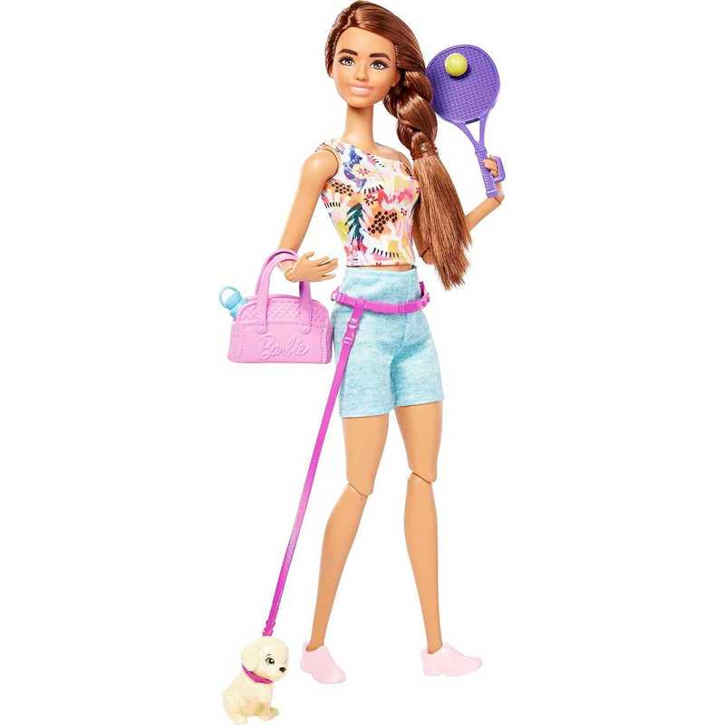 Barbie Wellness Doll, Workout Theme with Accessories For Kids Girls 3-12 Years