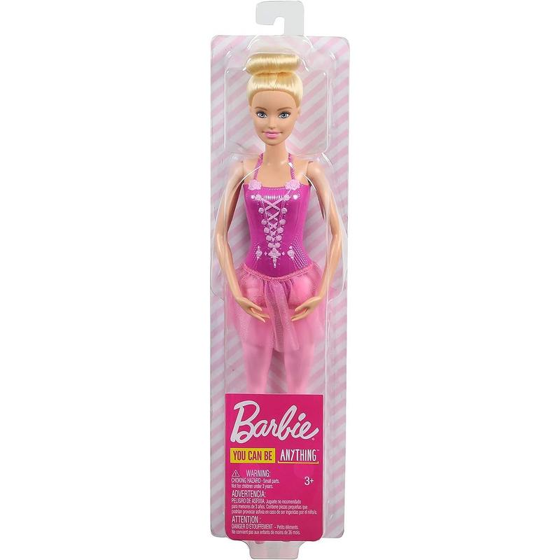 Barbie Ballerina Doll with Ballerina Outfit, Tutu, Sculpted Toe Shoes and Ballet-Posed Arms for Kids Girls 3-12 Years