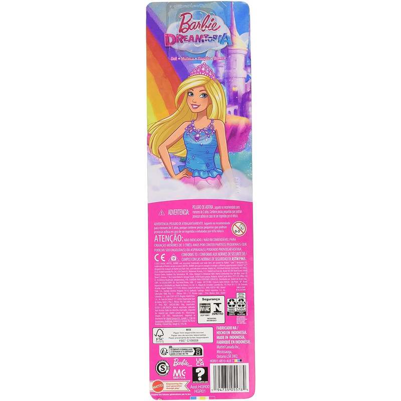 Barbie Dreamtopia Princess Doll (Blonde), Wearing Pink Skirt, Shoes and Tiara, Toy for Kids Girls 3-12 Years