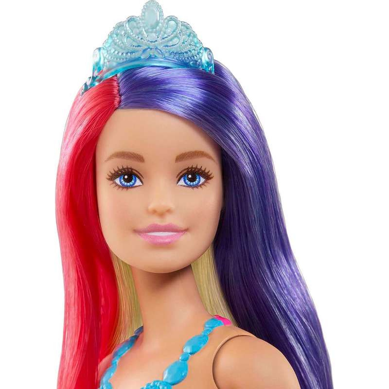 Barbie Dreamtopia Princess Doll (11.5-inch) with Extra-Long Two-Tone Fantasy Hair, Hairbrush, Tiaras and Styling Accessories, Gift for Girls 3-12 Years