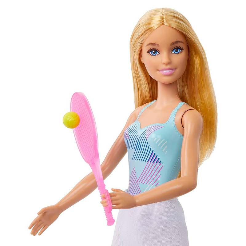 Barbie Tennis Player Doll (12 inches) with Cute Tennis Outfit with Shirt & Skirt, Tennis Racket & Tennis Ball Accessories For Kids 3-12 Years