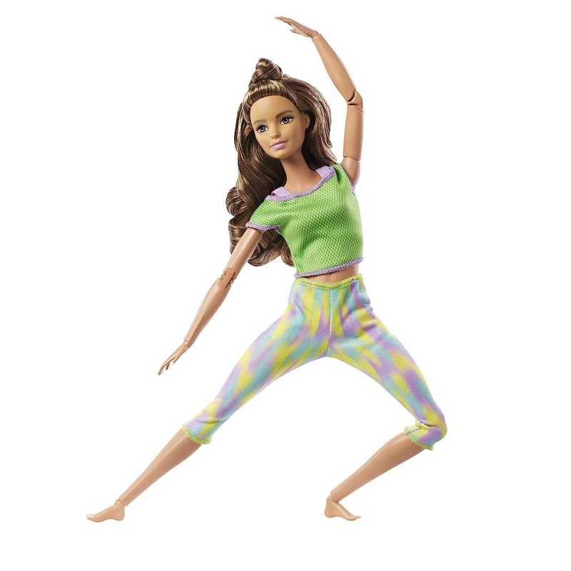 Barbie Made to Move Doll with extremely flexible Green Dress for 3-12 Years