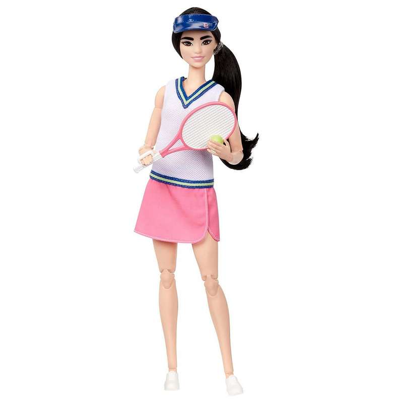 Barbie Doll & Accessories, Career Tennis Player Doll with Racket and Ball For Kids 3-12 Years