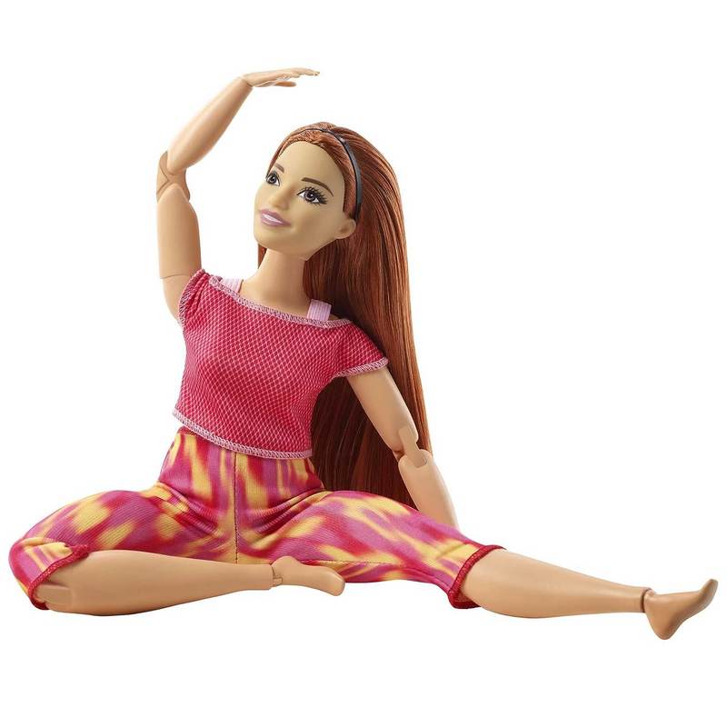 Barbie Made to Move Doll with Red Dress Has 22 "Joints" In The Neck, Upper Arms, Elbows, Wrists, Torso, Hips, Upper Legs, Knees And Ankles For Kids Girls 3-12 Years
