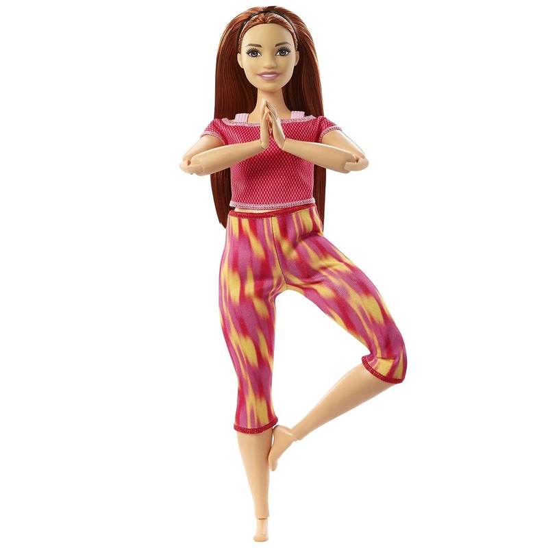 Barbie Made to Move Doll with Red Dress Has 22 "Joints" In The Neck, Upper Arms, Elbows, Wrists, Torso, Hips, Upper Legs, Knees And Ankles For Kids Girls 3-12 Years