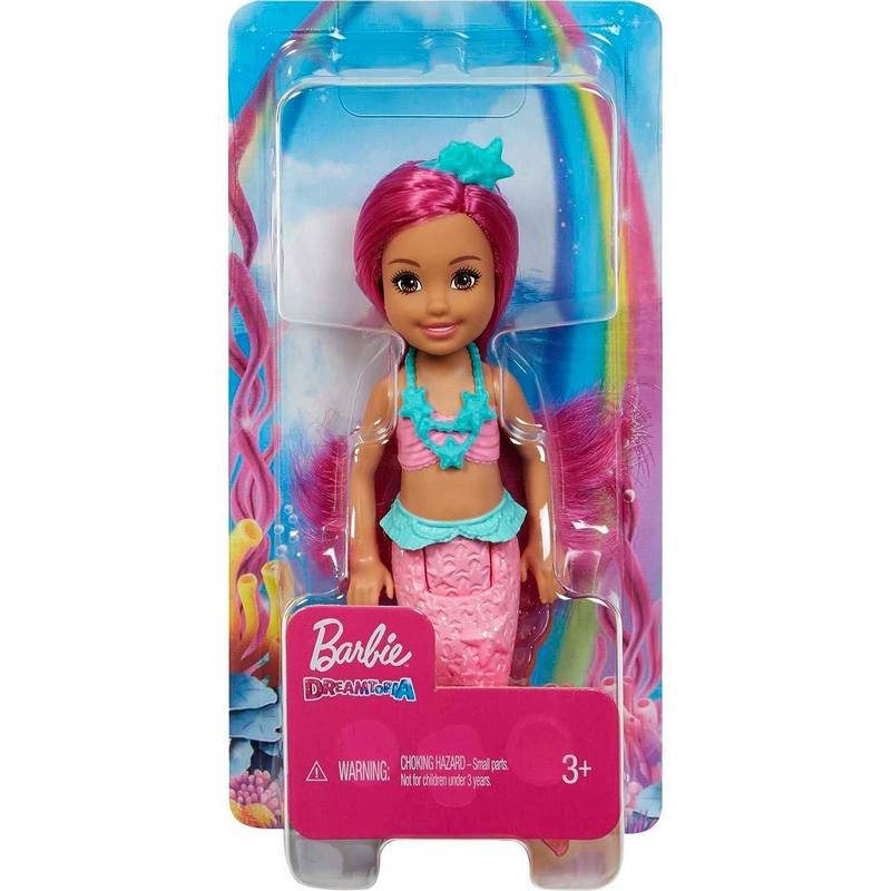 Barbie Chelsea Mermaid (Multicolor) Six colorful Barbie Dreamtopia mermaid dolls bring the colors of the rainbow to life For Kids Girls 3-12 Years