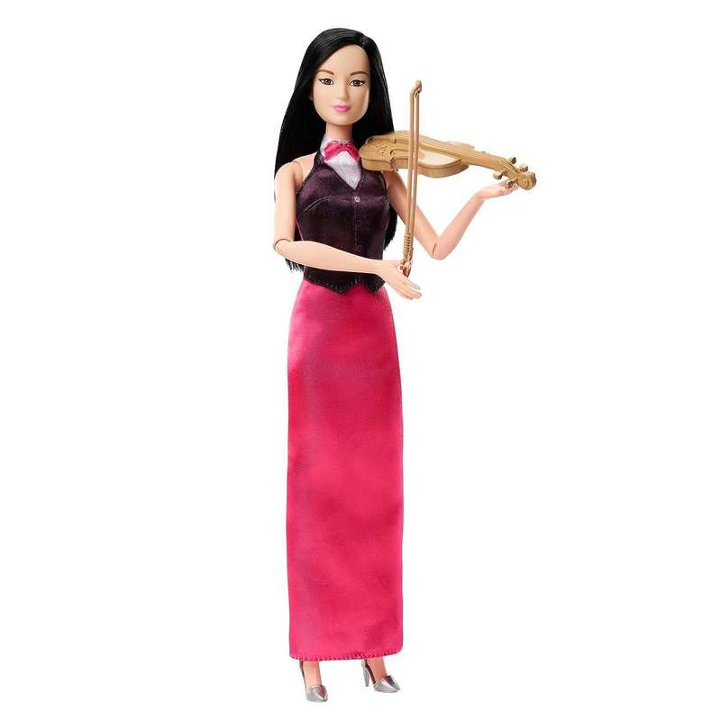 Barbie Doll & Accessories, Career Violinist Musician Doll with Violin and Bow For Kids Girls 3-12 Years