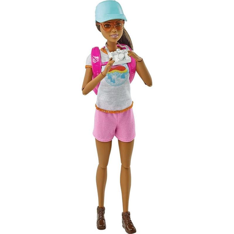 Barbie Doll, Kids Toys, Brunette Doll with Puppy, Sets, Hiking Day, Self-Care Series, Backpack Pet Carrier, Camera and More For Kids Girls 3-12 Years