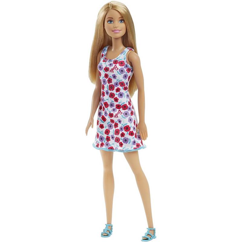 Barbie Doll wearing  floral print and touches of pink fashion and shoes For Kids Girls 3-12 Years