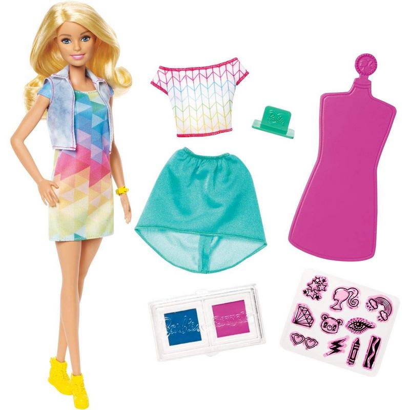 Barbie Crayola Color Stamp Fashion ultimate fashion designer with Barbie doll and the Crayola stamp 'n style playset For Kids Girls 3-12 Years