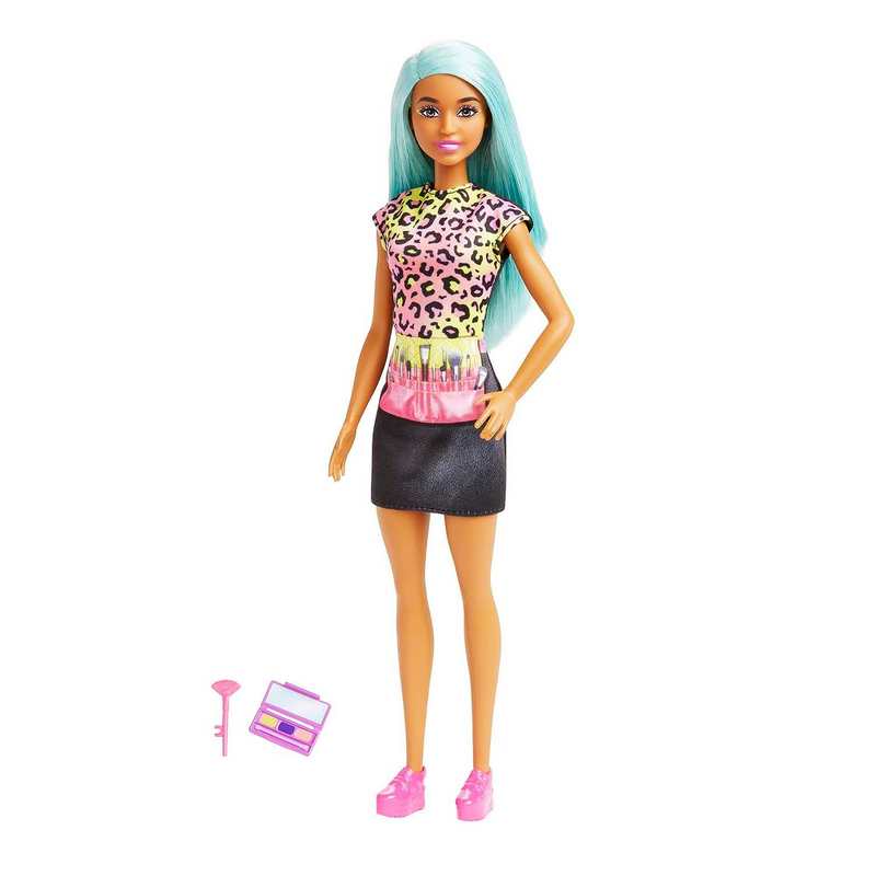 Barbie Makeup Artist Doll with Teal Hair and Career-Themed Accessories Like Palette and Brush For Kids Girls 3-12 Years